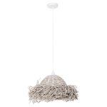 Φωτιστικο Οροφης Κρεμαστο HM4349 Seagrass Σε Whitewash Χρωμα φ50x25-135υεκ.