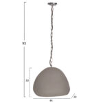 Φωτιστικο Οροφης Κρεμαστο Jaylen HM4703.03S Fiber Cement Γκρι 44x39x30υεκ. - Image 2