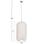Φωτιστικο Οροφης Κρεμαστο Logky HM4704.02L--FIBER Cement Λευκο 35x35x67υεκ - Image 2