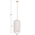 Φωτιστικο Οροφης Κρεμαστο Logky HM4704.02S--FIBER Cement Λευκο φ24x47υεκ - Image 2