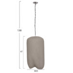 Φωτιστικο Οροφης Κρεμαστο Logky HM4704.03L--FIBER Cement Γκρι 35x35x67υεκ - Image 2