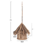 Φωτιστικο Οροφης Κρεμαστο Treit HM4874 Driftwood Σε Φυσικο φ40x73υεκ [1xε27] - Image 2