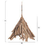 Φωτιστικο Οροφης Κρεμαστο Treit HM4875 Driftwood Σε Φυσικο 48x54x52-73υεκ [1xε27] - Image 2