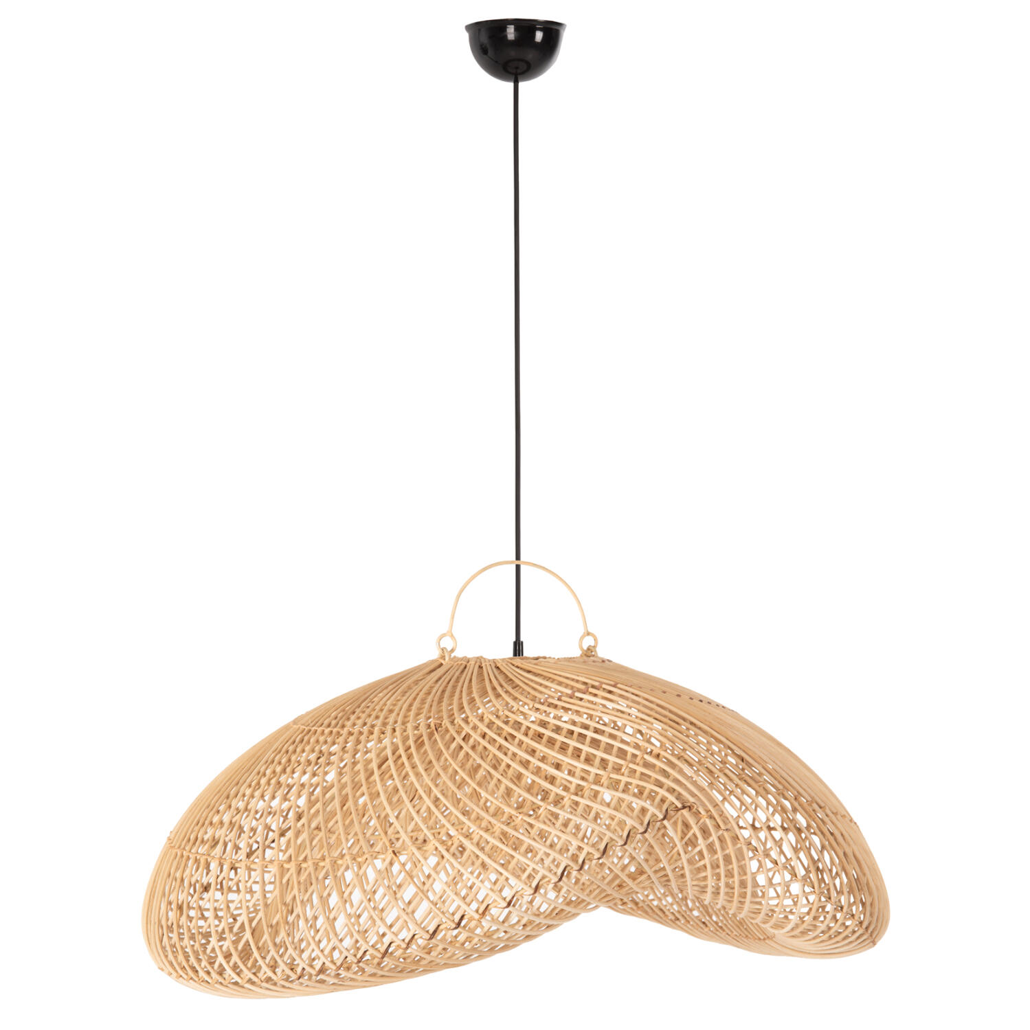 fotistiko-orofis-kremasto-fb97861-rattan Φωτιστικο Οροφης Κρεμαστο Perk HM7861 Rattan Σε Φυσικο Χρωμα 100x80x142υ Εκ. - Image 1