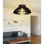 Φωτιστικο Οροφης Κρεμαστο HM7350.03 MDF Μαυρο φ54x65υεκ. - Image 2