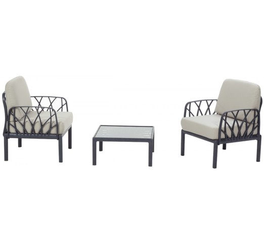 garda-balcony-set-pp-28606-100751 Garda Balcony σετ Πολυπροπυλενίου Ανθρακί/μπεζ - Image 1
