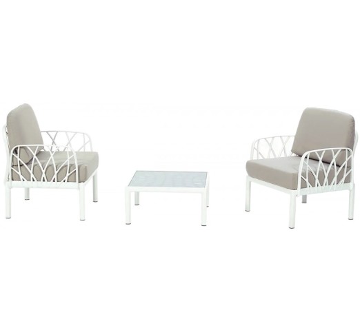 garda-balcony-set-pp-28606-100757 Garda Balcony σετ Πολυπροπυλενίου Λευκό/μπεζ - Image 1