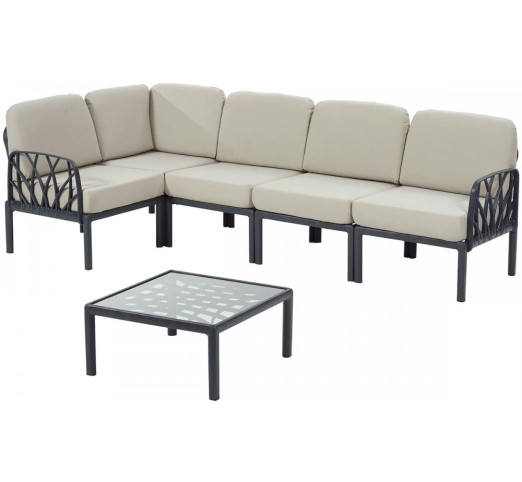 garda-corner-set-6tmch-pp-24150-95188 Garda corner σετ 6τμχ Πολυπροπυλενίου Ανθρακί/μπεζ - Image 1