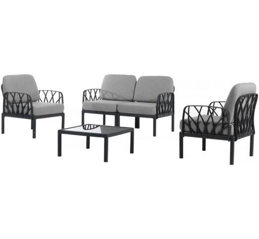 garda-ii-pp-set-4tmch-17886-95192 Garda II σετ 4τμχ Πολυπροπυλενίου Ανθρακί/γκρι - Image 1