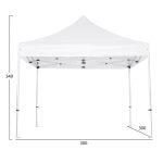 Gazebo Επαγγελματικο Βαρεως Τυπου Cressen HM6305 Πτυσσομενο Αλουμινιου 3x3x3,4y - Image 11