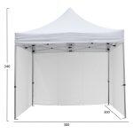 Gazebo Επαγγελματικο Βαρεως Τυπου Cressen HM21097.01 Πτυσσομενο Αλουμινιου 3x3x3,4yεκ - Image 7