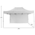 Gazebo Επαγγελματικο Βαρεως Τυπου Cressen HM21098 Πτυσσομενο Αλουμινιου 3x4,5x3,4yμ - Image 7