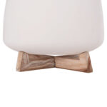 Γλαστρα Ες.χωρου Frello HM4674.02L Λευκο Fiber Cement--Teak Βαση 29x29x23,5υεκ. - Image 7