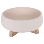 Γλαστρα Ες.χωρου Frello HM4674.02M Λευκο Fiber Cement--Teak Βαση 27x26,5x12υεκ. - Image 4