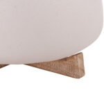 Γλαστρα Ες.χωρου Frello HM4674.02M Λευκο Fiber Cement--Teak Βαση 27x26,5x12υεκ. - Image 7