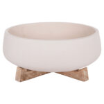 Γλαστρα Ες.χωρου Frello HM4674.02M Λευκο Fiber Cement--Teak Βαση 27x26,5x12υεκ. - Image 8