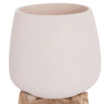 Γλαστρα Ες.χωρου Frello HM4674.02S Λευκο Fiber Cement--Teak Βαση 14,5x14,5x16υεκ. - Image 9