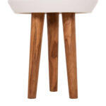 Γλαστρα Εσωτ.χωρου Quan HM4680.02L Fiber Cement Λευκο--Βαση Teak φ38x62υεκ - Image 5
