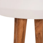 Γλαστρα Εσωτ.χωρου Quan HM4680.02L Fiber Cement Λευκο--Βαση Teak φ38x62υεκ - Image 8