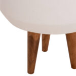 Γλαστρα Εσωτ.χωρου Quan HM4680.02M Fiber Cement Λευκο--Βαση Teak φ35x50υεκ - Image 7