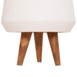 Γλαστρα Εσωτ.χωρου Quan HM4680.02S Fiber Cement Λευκο--Βαση Teak φ37x36υεκ - Image 5