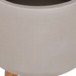 Γλαστρα Εσωτ.χωρου Quan HM4680.03L Fiber Cement Γκρι--Βαση Teak φ38x62υεκ - Image 10