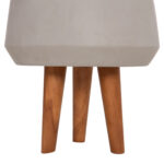 Γλαστρα Εσωτ.χωρου Quan HM4680.03M Fiber Cement Γκρι--Βαση Teak φ35x50υεκ - Image 6