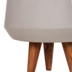 Γλαστρα Εσωτ.χωρου Quan HM4680.03S Fiber Cement Γκρι--Βαση Teak φ37x36υεκ - Image 8