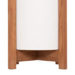 Γλαστρα/Κασπο Εσωτ.χωρου Hoff HM4682.02S Fiber Cement Λευκο-Teak Βαση φ33x42υεκ - Image 5
