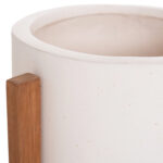 Γλαστρα/Κασπο Εσωτ.χωρου Hoff HM4682.02S Fiber Cement Λευκο-Teak Βαση φ33x42υεκ - Image 9