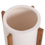 Γλαστρα/Κασπο Εσωτ.χωρου Hoff HM4682.02S Fiber Cement Λευκο-Teak Βαση φ33x42υεκ - Image 10