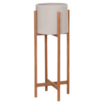 Γλαστρα Εσωτ.χωρου Rentil HM4684.03L Fiber Cement Χρωμα Γκρι--Βαση Teak φ27x66υ - Image 7