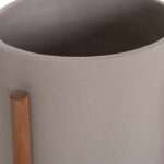 Γλαστρα Εσωτ.χωρου Rentil HM4684.03L Fiber Cement Χρωμα Γκρι--Βαση Teak φ27x66υ - Image 8