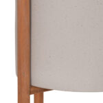 Γλαστρα Εσωτ.χωρου Rentil HM4684.03L Fiber Cement Χρωμα Γκρι--Βαση Teak φ27x66υ - Image 9