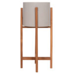 Γλαστρα Εσωτ.χωρου Rentil HM4684.03S Fiber Cement Χρωμα Γκρι--Βαση Teak φ27x56υ - Image 6