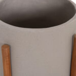 Γλαστρα Εσωτ.χωρου Rentil HM4684.03S Fiber Cement Χρωμα Γκρι--Βαση Teak φ27x56υ - Image 8