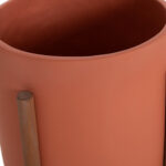 Γλαστρα Εσωτ.χωρου Rentil HM4684.08L Fiber Cement Χρωμα Τερακοτα--Βαση Teak φ27x66υ - Image 7