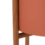 Γλαστρα Εσωτ.χωρου Rentil HM4684.08S Fiber Cement Χρωμα Τερακοτα--Βαση Teak φ27x56υ - Image 9