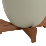 Γλαστρες Σετ 2τμχ Seon HM4686.09 Terracotta Σε Λευκο & Πρασινο--Teak Βαση - Image 9