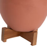 Γλαστρες Σετ 2τμχ Seon HM4686.08 Terracotta Σε Λευκο & Τερακοτα--Teak Βαση - Image 7