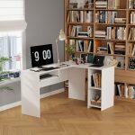 Γωνιακο Γραφειο Shig HM2135.03 MDF Σε Λευκο 140x120x75υεκ - Image 3