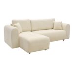 Γωνιακος Καναπες Fylliana Fiesta Λευκο Χρωμα 265x165x95εκ