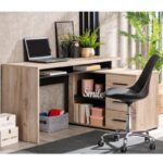Γραφειο Arhimed Grey Oak-Μαυρο 138x102x75εκ - Image 2
