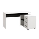 Γραφειο Arhimed Λευκο-Μαυρο 138x102x75εκ
