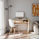 Γραφειο Aria Mauvella Oak Χρωμα 101x50x77εκ - Image 2