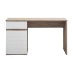 Γραφειο Elan Grey Oak/Λευκη Λακα 130x50x75,5εκ - Image 3