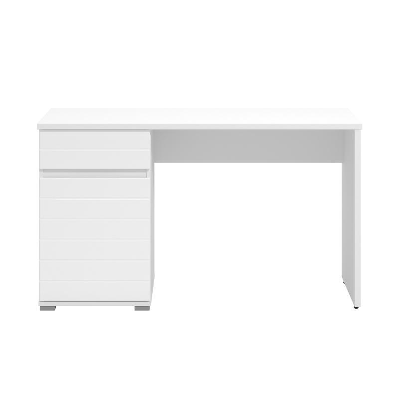 grafeio-elan-opaque-white-gloss-foil-130x50x76ek1747083616 Γραφειο Elan Opaque White Gloss Foil 130x50x76εκ - Image 1