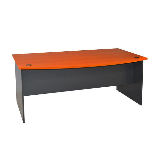 grafeio-epaggelmatiko-180x935-executive- Γραφειο Επαγγελματικο 180x93.5 Sienna HM2017.03 Γκρι-Κερασι 180x93,5x74,6 Εκ. - Image 1