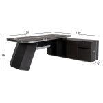 Γραφειο Επαγγελματικο Δεξια Γωνια Rosewood HM2083R 220x180x76υ Εκ. - Image 11