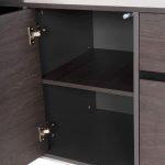 Γραφειο Επαγγελματικο Δεξια Γωνια Rosewood HM2083R 220x180x76υ Εκ.